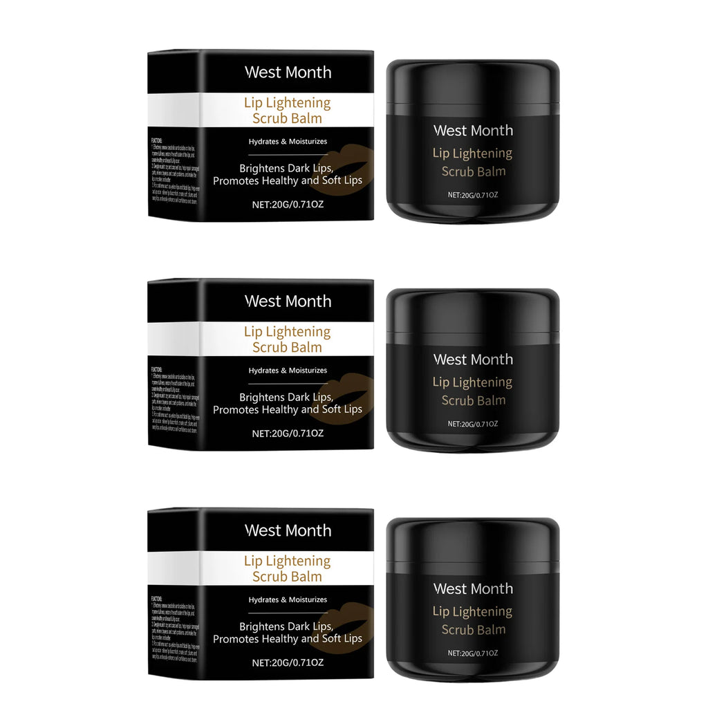 Lip Scrub Exfoliator Hyaluronic Acid Moisturizing Dead Skin Removal Fade Lip Lines Reduce Melanin Nourishing Chapped Lip Care Qme 3Pcs