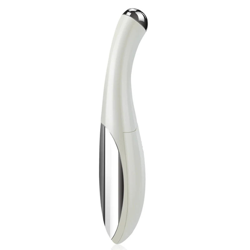 Portable Electric Eye Massage Pen Small Beauty Facial Care Dry Qme White