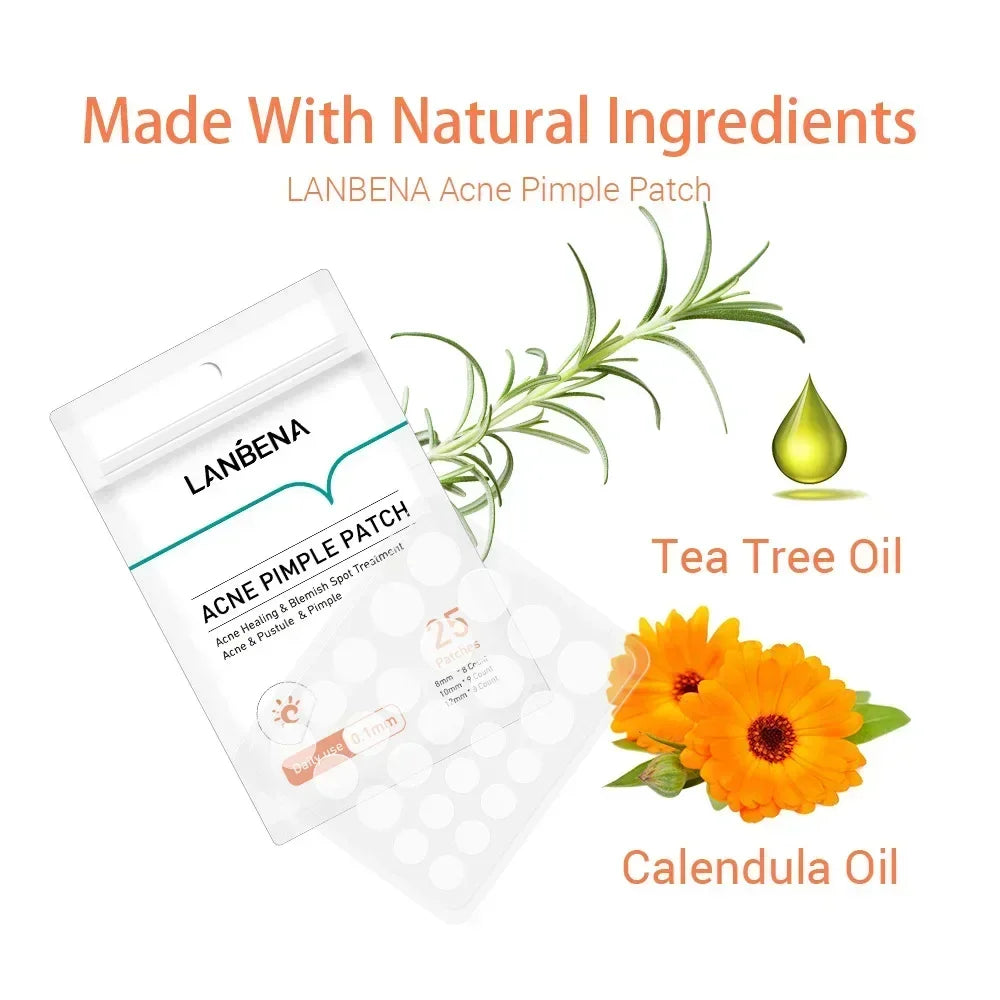 LANBENA Acne Pimple Patch 25pcs Daily Use Invisible Acne Stickers Blemish Treatment Acne Concealer Makeup Qme