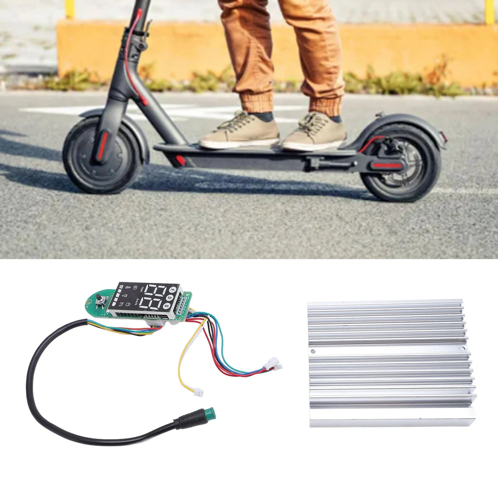 Electric Scooter Controller Kit Compatible 36V350W Repair Parts Accessories Electric Scooter Dashboard and Controller for MI4 Qme