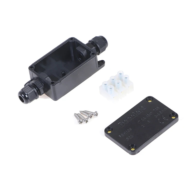 2Way IP66 Outdoor Waterproof Cable Connector Junction Box With Terminal 450V Qme