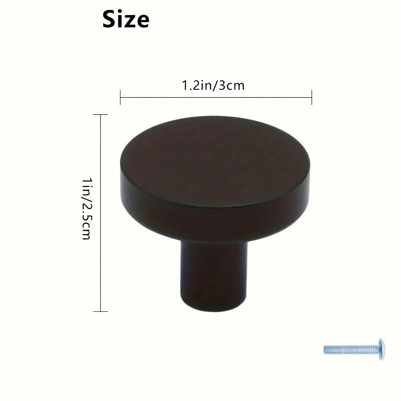 6PCS Metal Circular Cabinet Handles - Suitable for Kitchen, Bathroom, Dressing Table, Bedroom Wardrobe, and Foyer Storage Cabi Qme