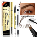 5 Colors 1pc Eyebrow Pen Waterproof 4 Split Tip Eyebrows Pen Eyebrow Tattoo Pen Waterproof Liquid Black Eyebrow Makeup Pencil Qme Q711-3-019