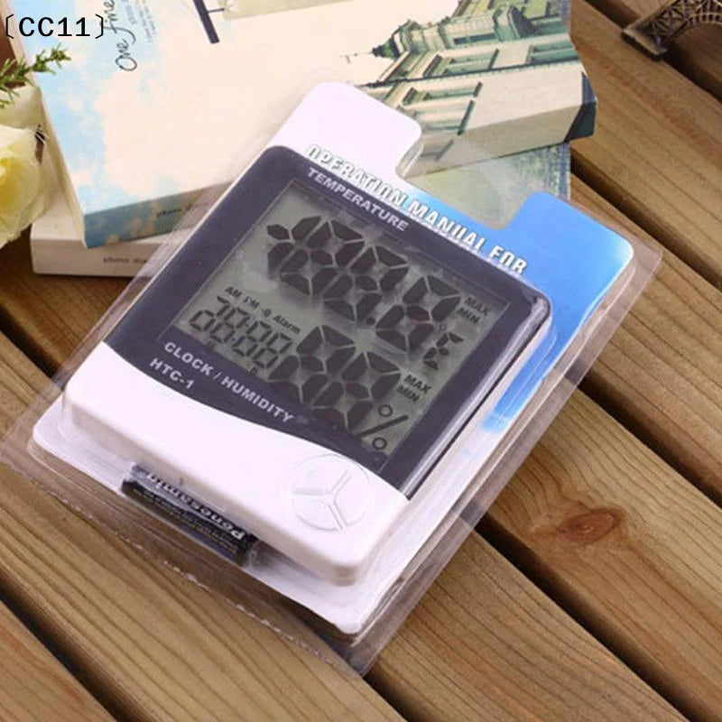 LCD Digital Temperature Humidity Meter HTC-1 Home Indoor Outdoor Qme