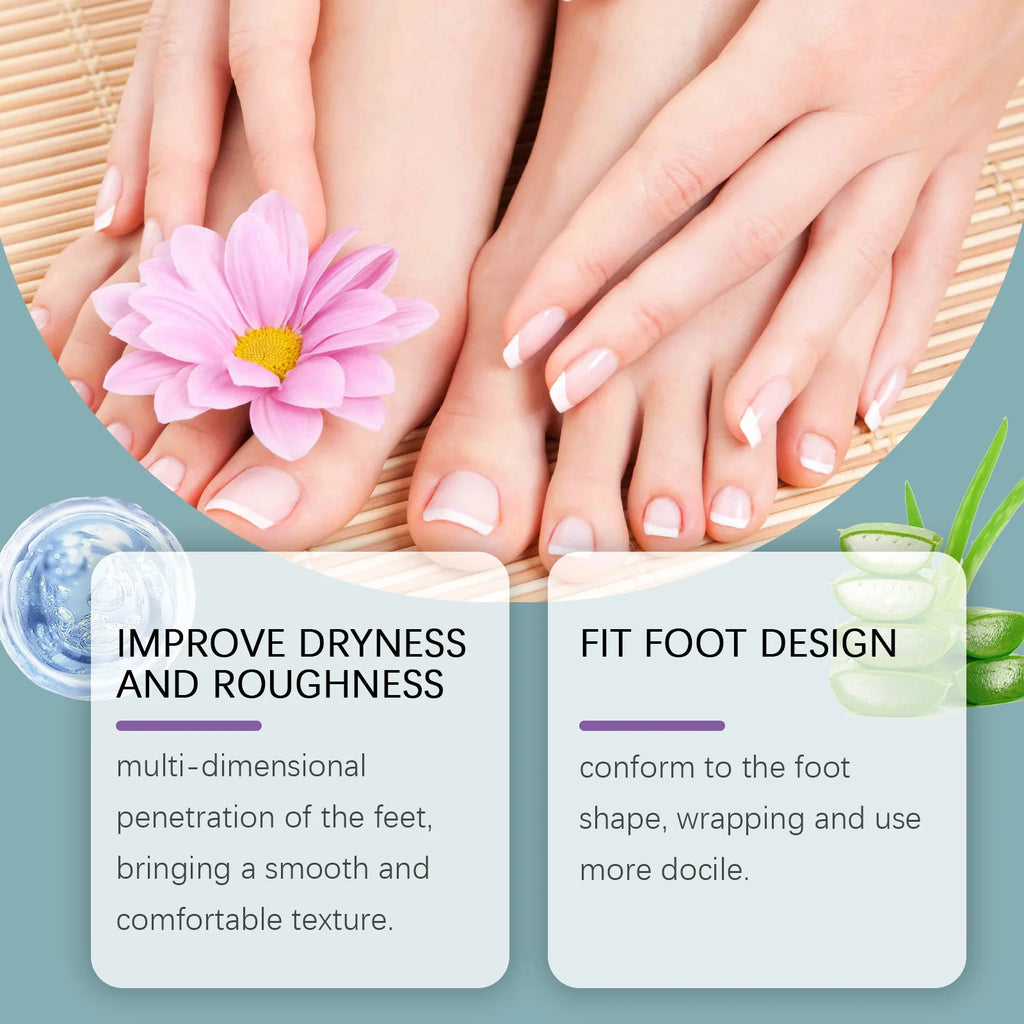 Aloe Vera Exfoliating Foot Mask Remove Dead Skin Moisturizing Softening Hydration Repair Calluses Smooth Rough Feet Foot Mask Qme