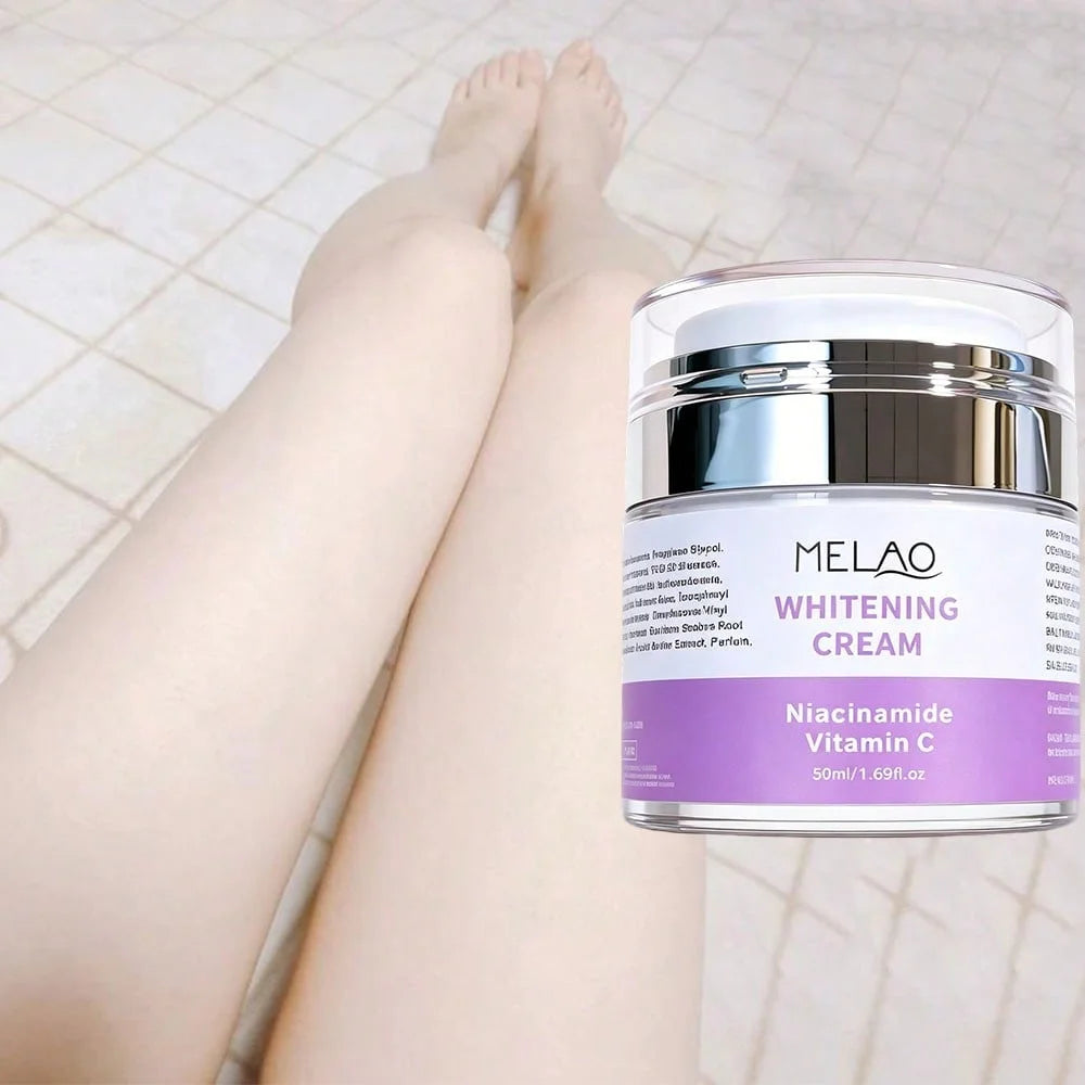 MELAO Whitening Cream with 2% Alpha Arbutin, Kojic Acid & Licorice Root Extract - Brightening Cream for Dark Spots Correction Qme