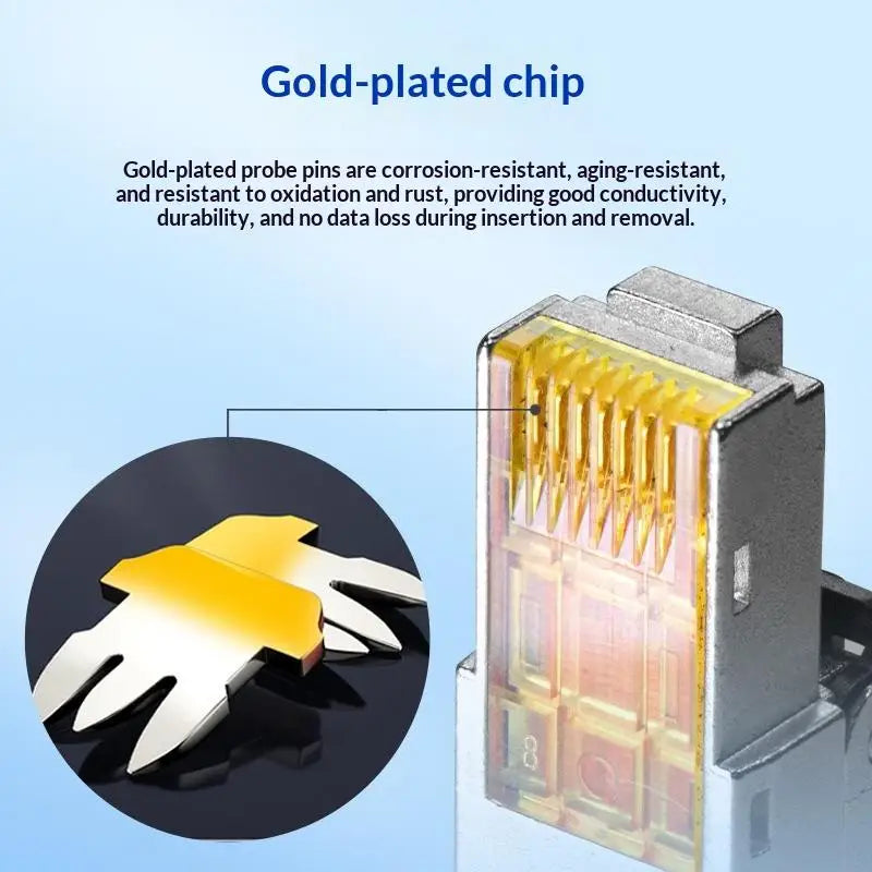 Network Cable Plug Toolless Shielded Connector Suitable 22 26AWG Qme