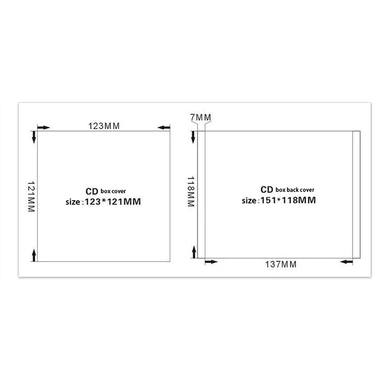 Transparent Bottom CD Box Empty Case PP Plastic Capacity 1-2 Discs Qme