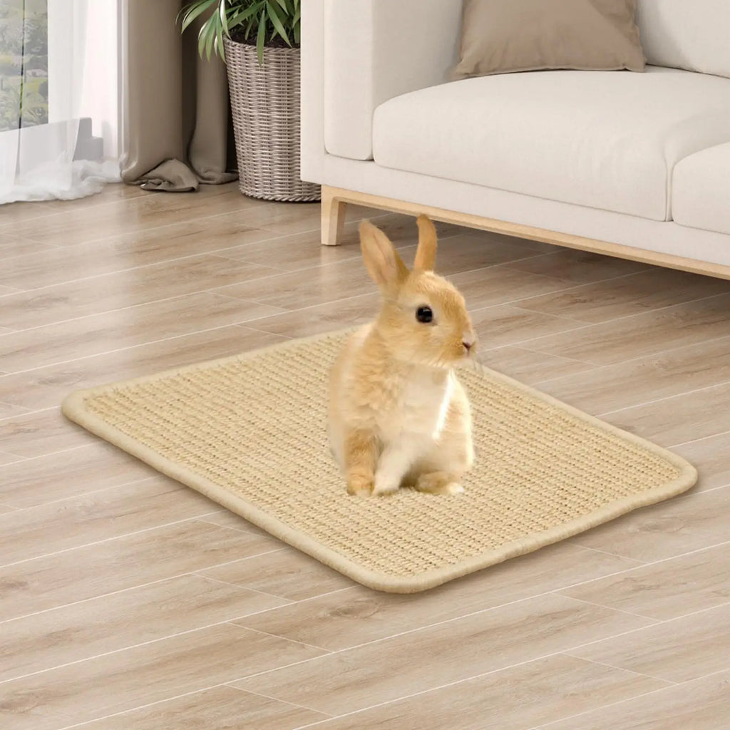 Bunny Scratch Pad Animal Scratch Pad Bunny Scratcher Natural Chew Toys Board Pet Supplies Furniture Protector Bedding Cage Qme