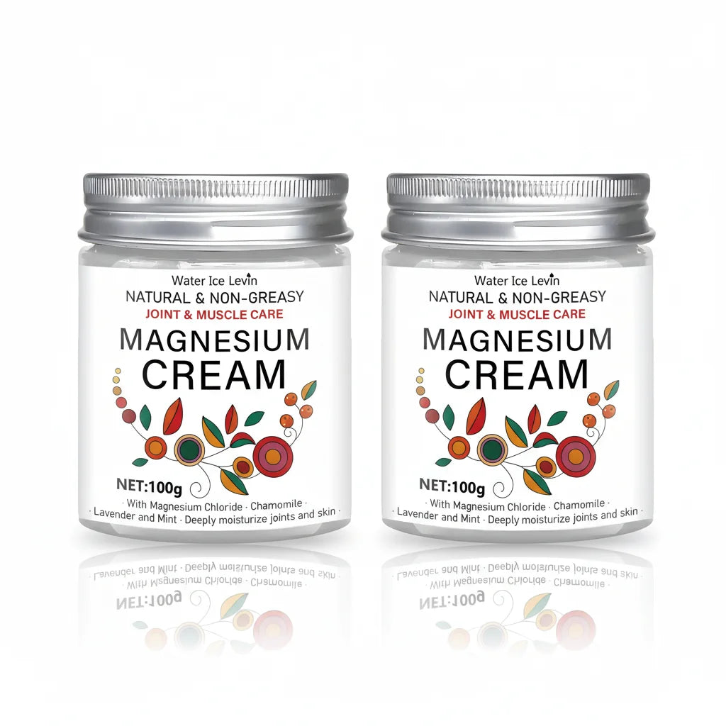 Magnesium Joint & Muscle Care Cream with Chamomile & Lavender, Natural Relief, Deep Moisturizing, Non-Greasy Qme Ivory 100g
