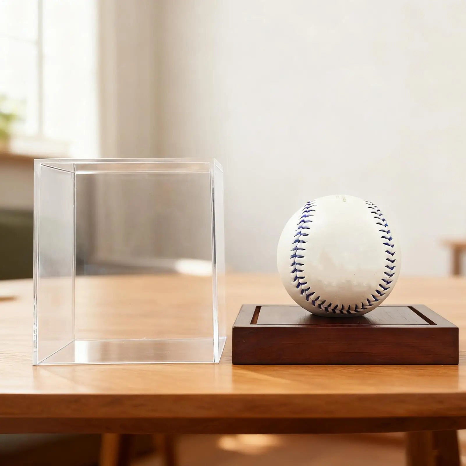 Baseball Holder Acrylic Clear Autographed Balls Box Display Cases Qme