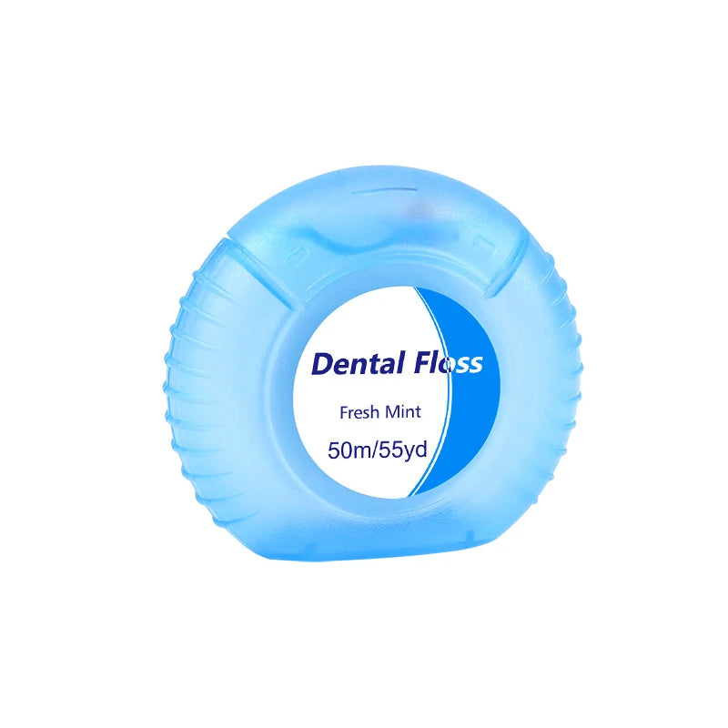 1 Roll 50m Dental Flosser Oral Hygiene Teeth Cleaning Wax Mint Qme