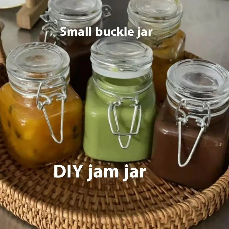 Transparent Big Mouth Jam Bottle Storage Jar Household 50 Glass Qme