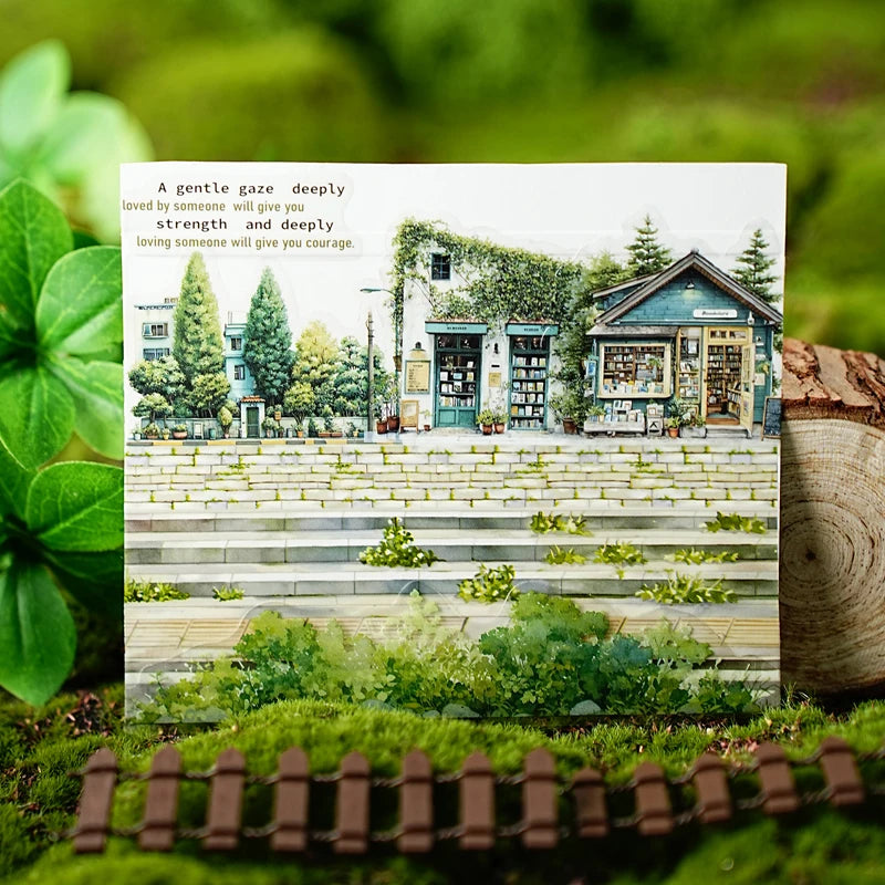 Spring & Summer Green Scenery Decorative Washi Tape Fresh Forest Landscape Tape, Junk Journals, and Polaroid Embellishment. Qme