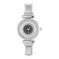 2026 Fashion Men Women's Stainless Steel Zircon Spinning Pearl Round
