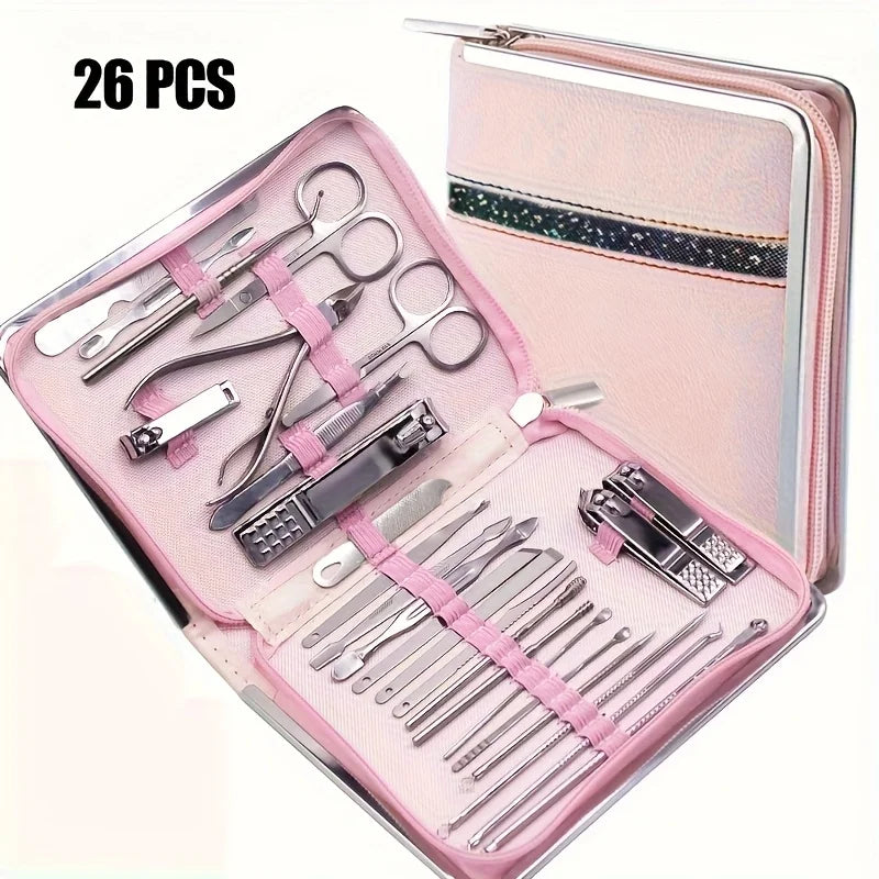 26pcs | For Men And Women | Toe Nail Clipping Qme 26pcs pink