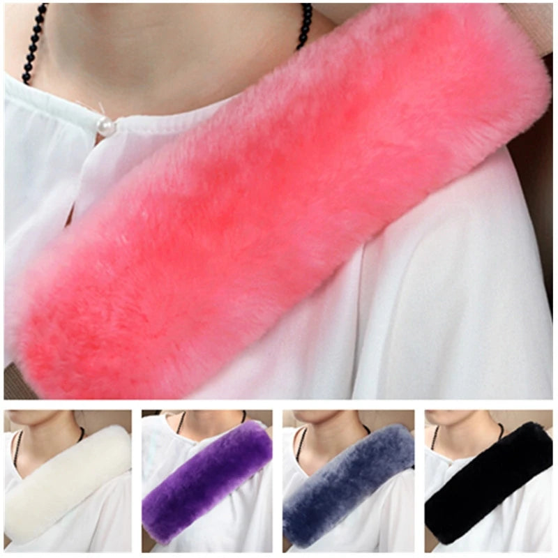 Car Seat Belt Cover Shoulder Warmer Pad Seatbelt Accessories Interior Qme