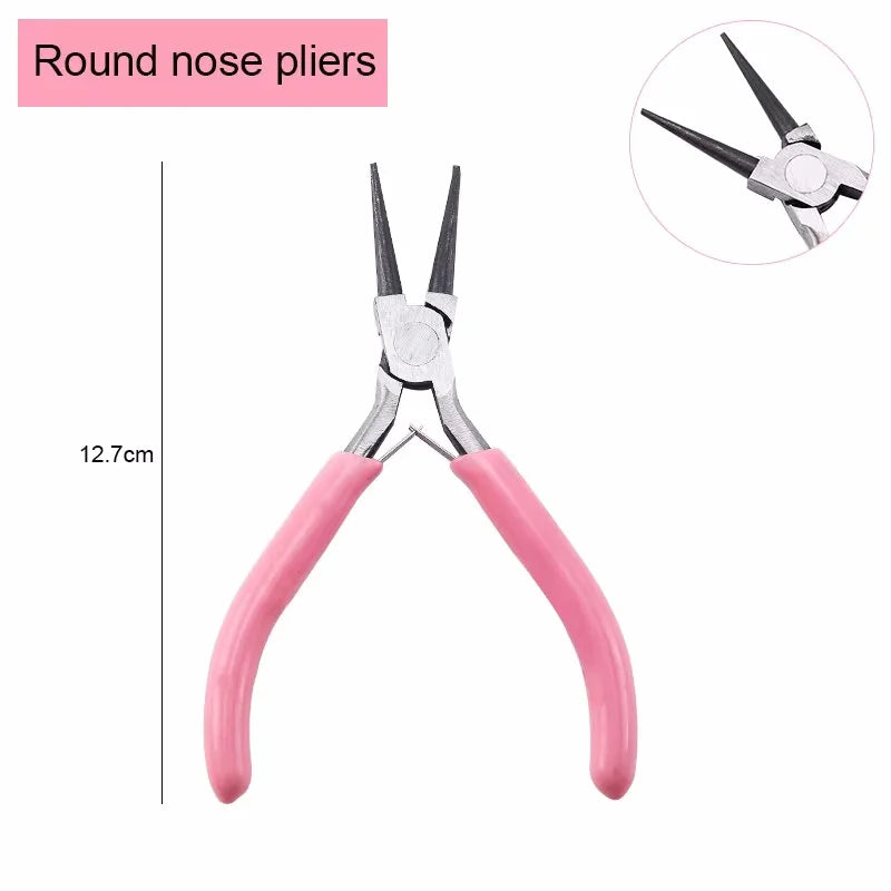 Jewelry Pliers Tools Needle/Chain Nose Pliers, Round Nose Pliers and Wire Cutter for Jewelry Repair Wire Wrapping DIY Craft Qme Round nose pliers