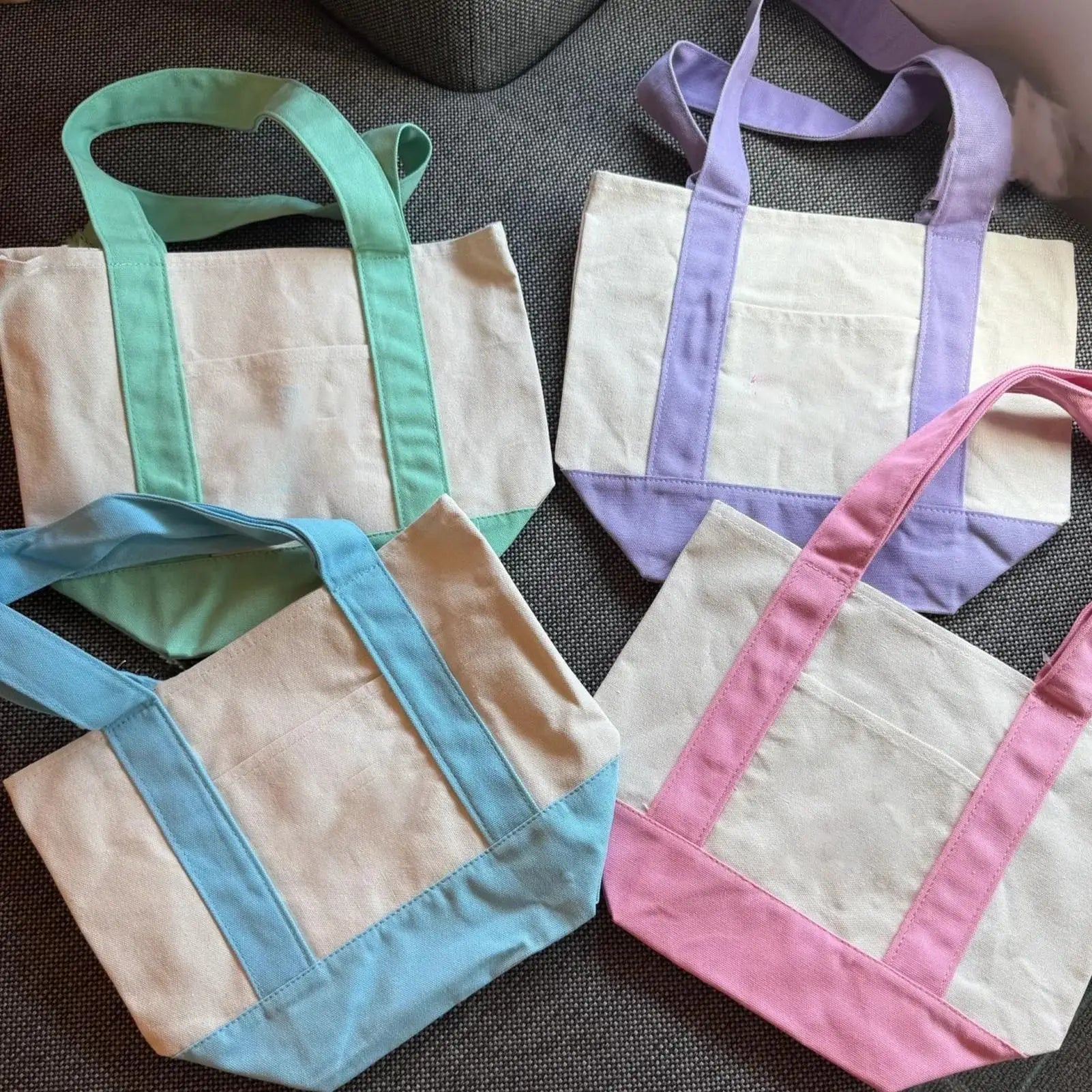 Canvas Tote Bag Large Canvas Tote Bag Reusable Grocery Carrier Fashionable Shopping Pouch for Camping Picnic Students Beach Qme