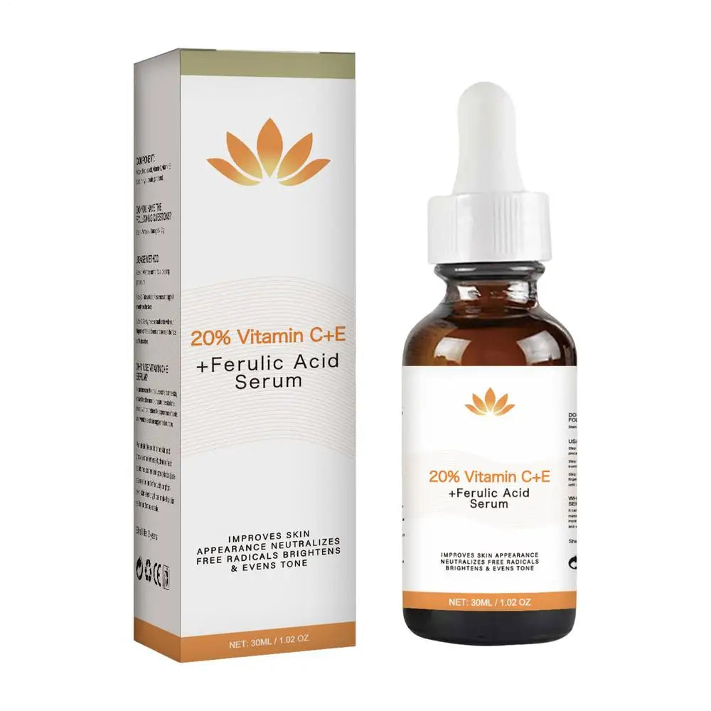 20% Vitamin C Liquid Serum Anti-aging Whitening VC Hyaluronic Acid Face Serum Brighting Moisturising Fade Fine Lines Skin Care Qme 30ml 02 CN