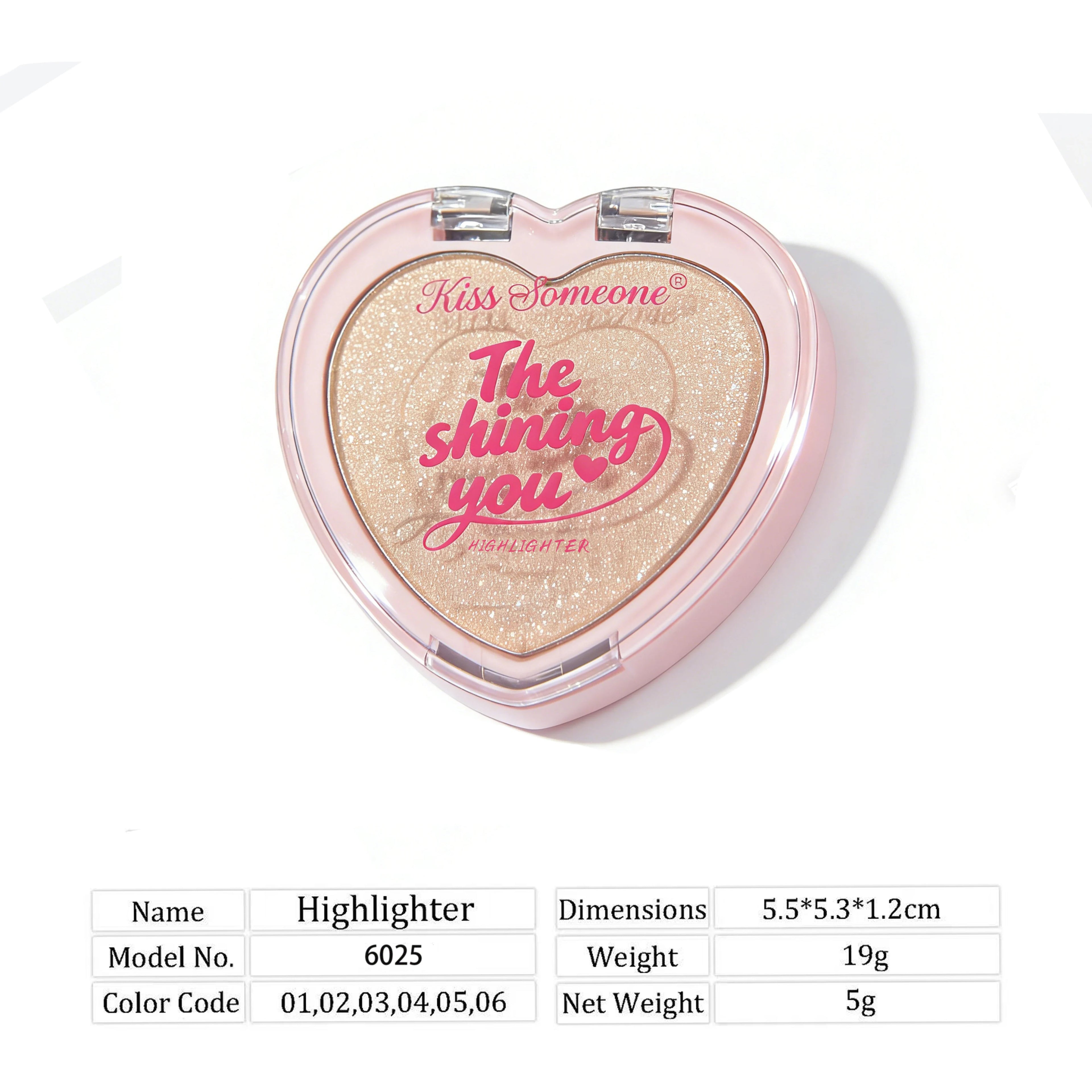 Facial highgloss disc highgloss sparkle highlighter,long-lasting high-gloss disc,rich color palette suitable for Halloween use Qme