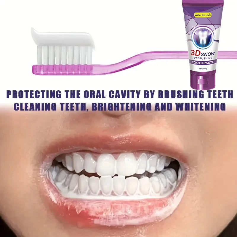 Purple Whitening Toothpaste, Whitening Deep-Cleaning Formula, Freshens Breath, Gentle Gum Care, Tooth Polishing Powder, Removes Stains, Freshens Breath, a Must-Have for Daily Home Life Qme