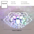 20cm LED Crystal Ceiling Light Modern Flower Shape Ceiling Lamp Hallway Living Room Lamp Bedroom Kitchen Corridors Aisle Light Qme Surface Color