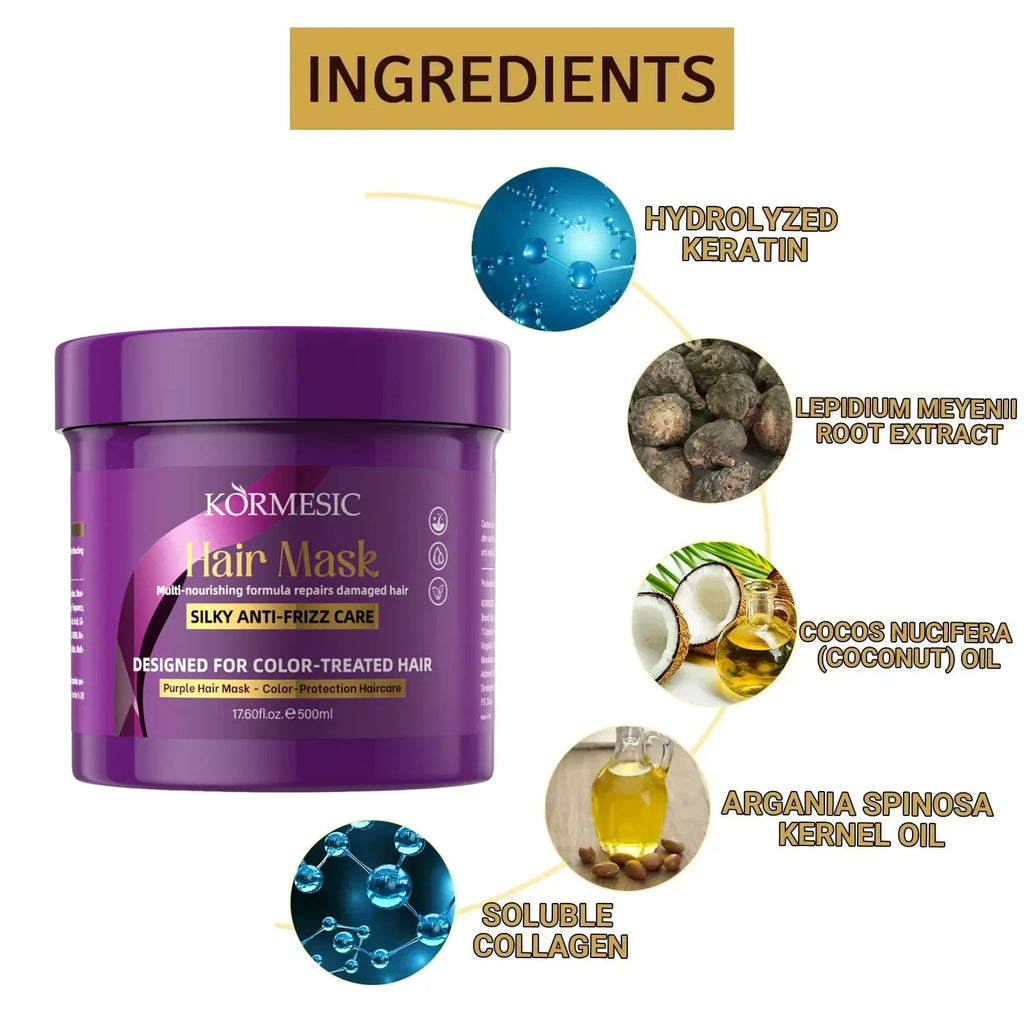 Magical Keratin Hair Mask 5 Seconds Repair Damaged Frizzy Hair Soft Smooth Shiny Nutrition Deep Moisturize Nourishing Hair Care Qme
