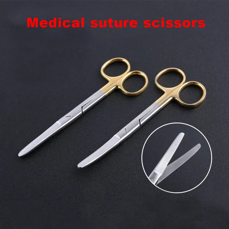 Medical Suture Straight Sharp Curved Surgical Scissors Cosmetic Qme