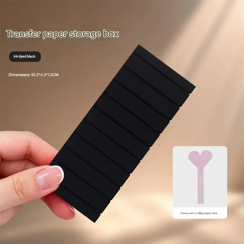 10 Grids Nail Transfer Foil Paper Storage Holder Roll-Up Nail Foil Stickers Space-Saving Manicure Tool Nail Art Accessories Qme Black