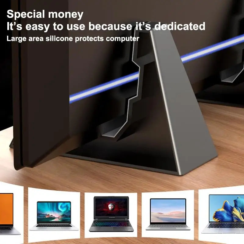 Universal Vertical Laptop Stand Desk Organizer Adjustable Notebook Qme