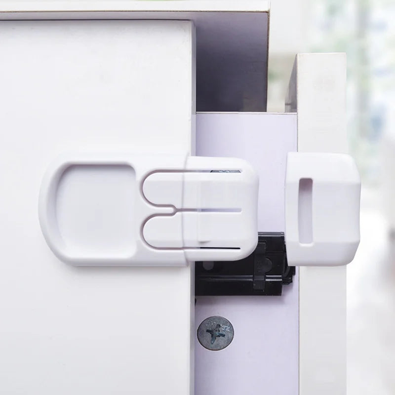 Baby Safety Drawer Locks Double Snap Multifunction Anti-Pinching Hand Cabinet Child Protection Security Qme