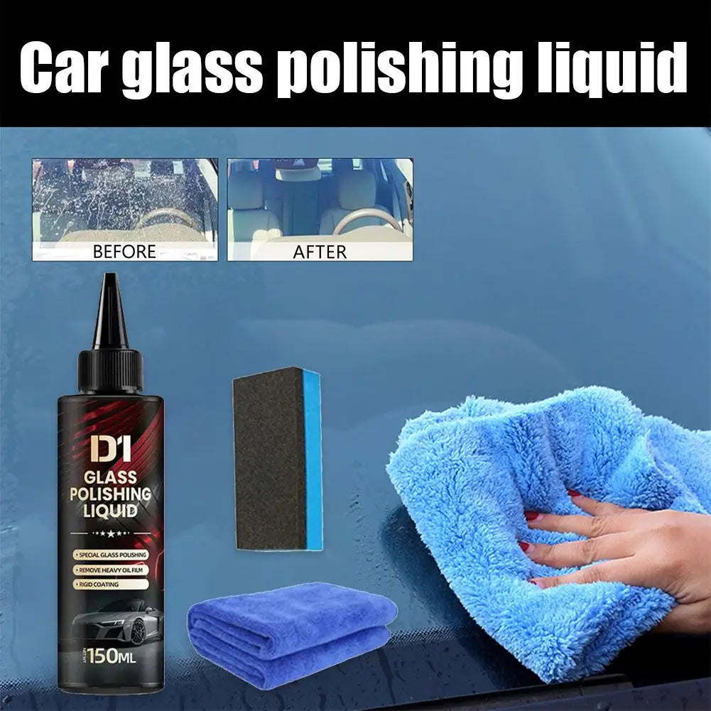 CAR Glass Polishing Paste High Gloss Oil Film Remover for Auto Windshield Home Windows Safe Formula Long Lasting Shine Cleaner Qme