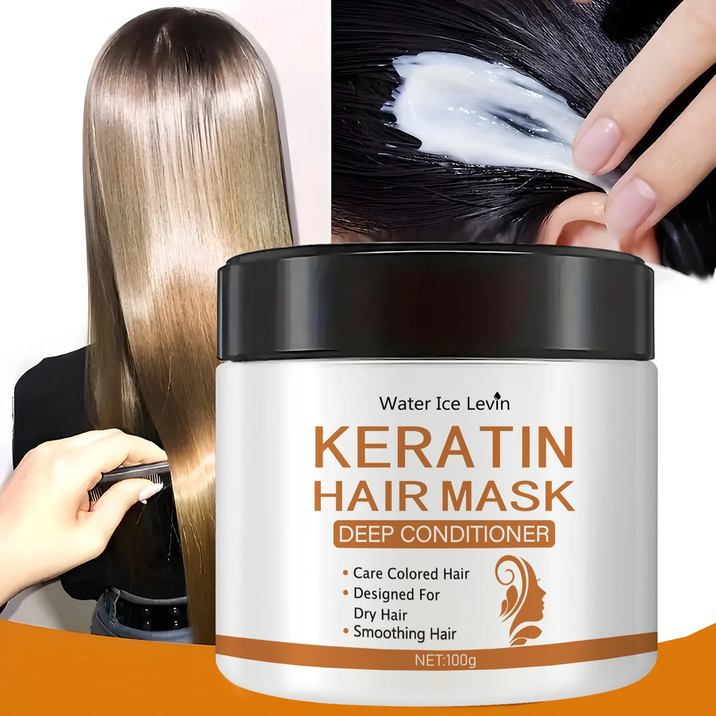 Keratin Hair Mask - Deep Conditioning Treatment for Dry, Damaged Hair - Restores Shine, Strength, and Elasticity Qme