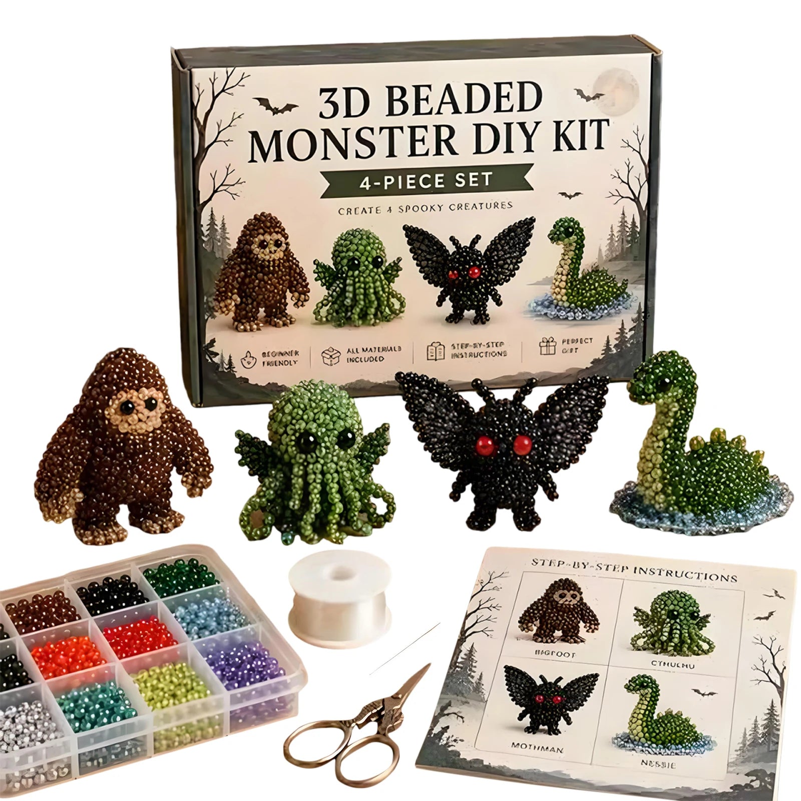 Cute Farm Animal Bead Craft Diy 3d Beaded Ornament Perfect Home Decor