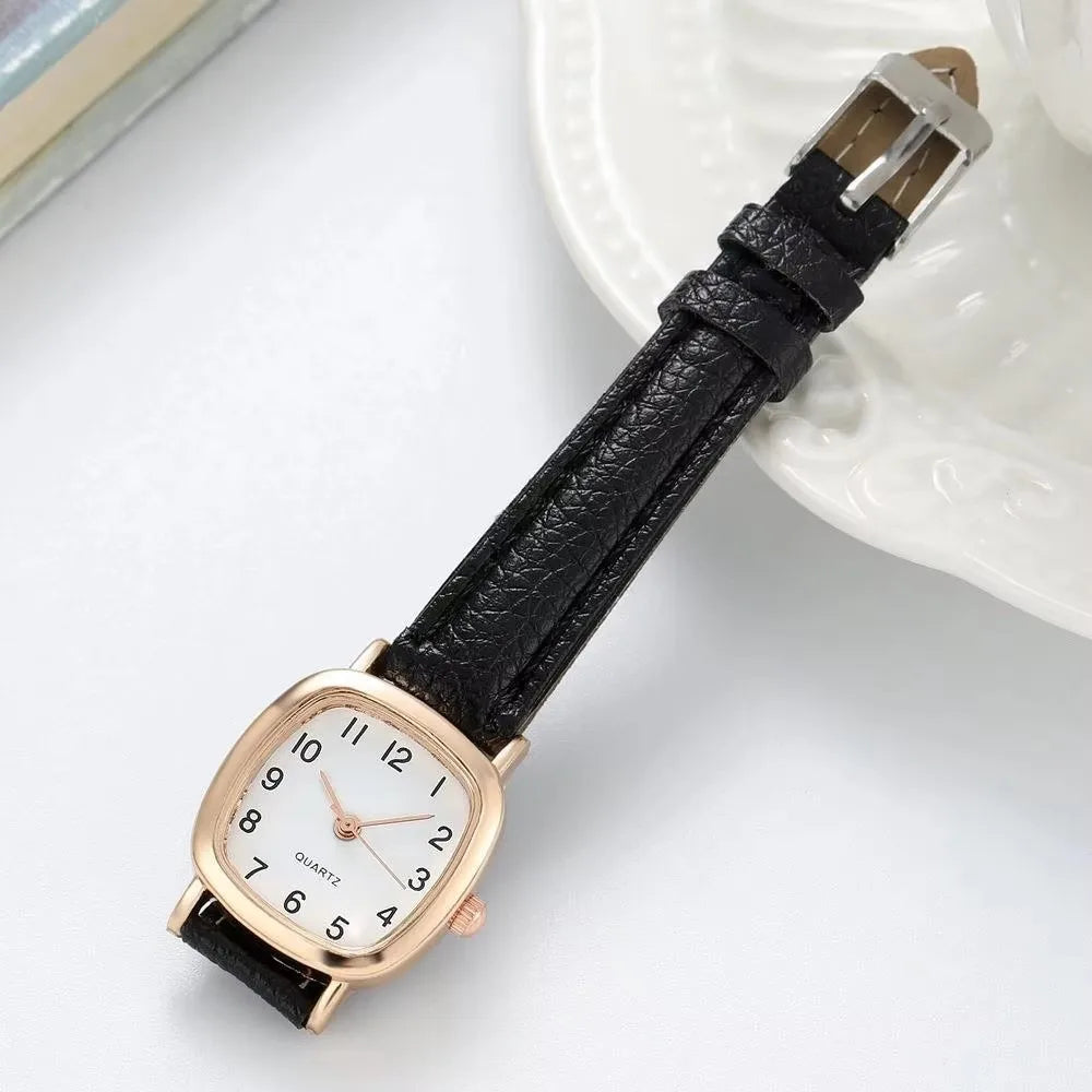 2026 Ladies' Fashion Forest Women's Watch Korean Edition with Elegant Strap, Simple, Compact, Versatile, and Elegant Style watch Qme HBS No
