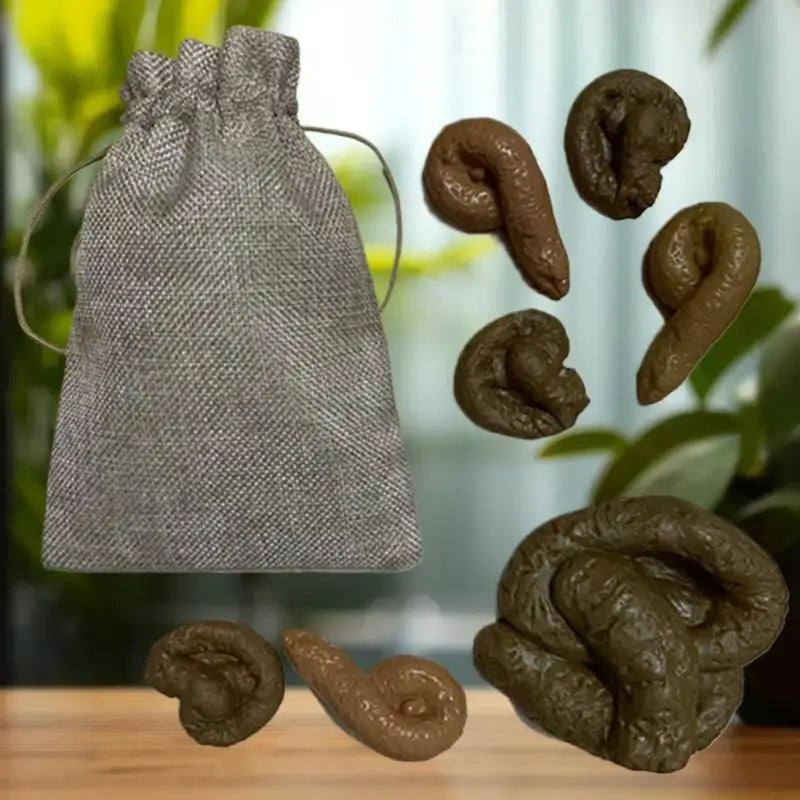 Prank Props Realistic Fake Turd Funny Joke Tricky Toys Drawstring Bag Qme