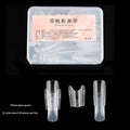 Nail Clear Rocket Shape Sandwich Dual Forms Reusable Full Cover Molds Qme A Pink
