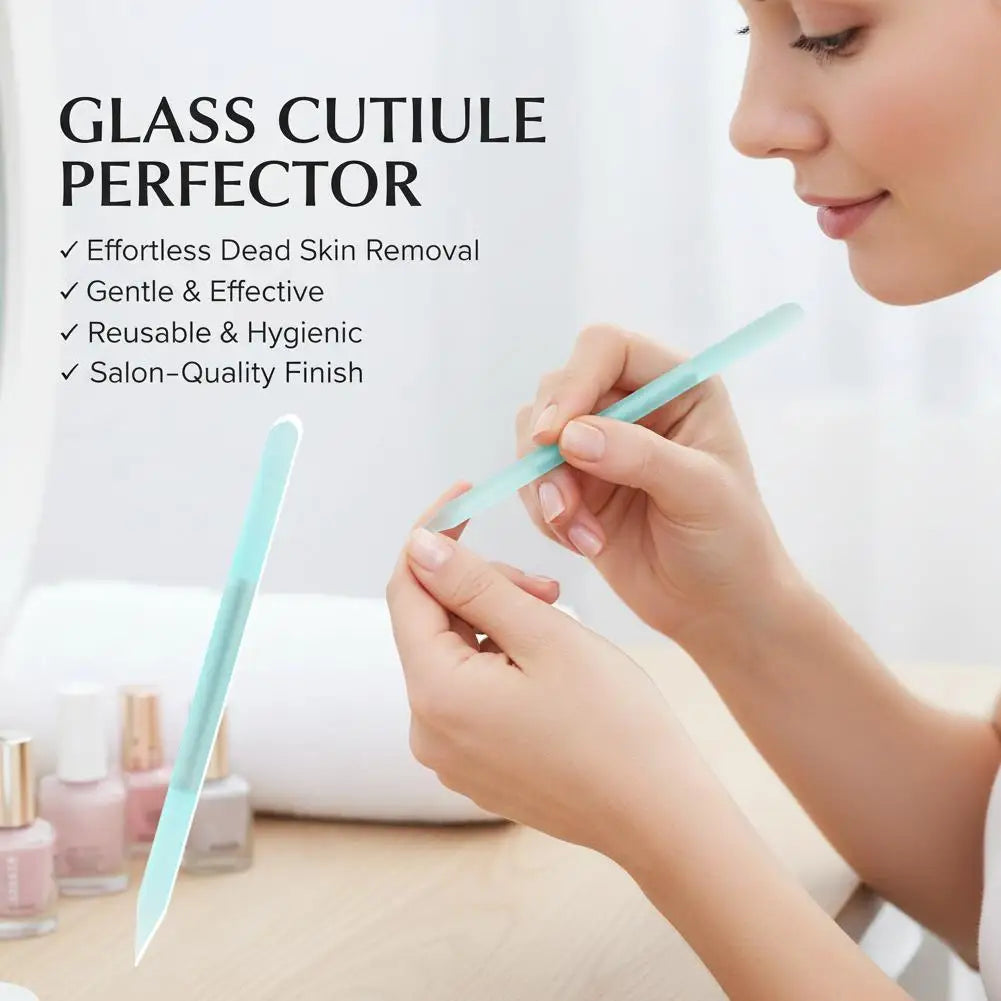 Crystal Cuticle Pusher Dual-ended Manicure Stick Remover Tool Glass Qme