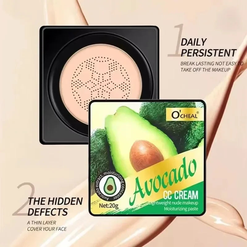 Air Cushion CC Cream Mushroom Head Puff Moisturizer Concealer Qme