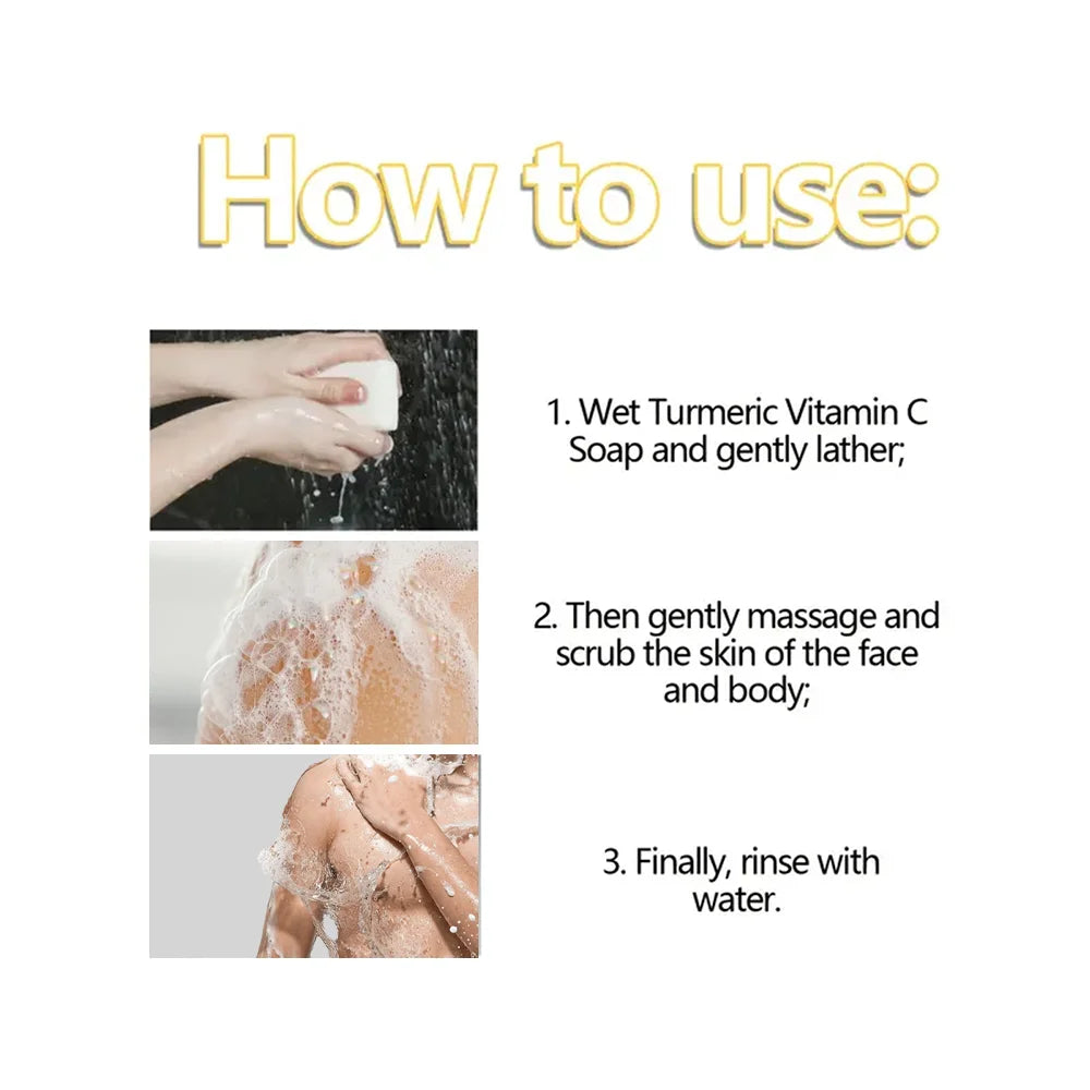 Ginger soap for cleansing, anti-acne, whitening and brightening the face, removing acne and fading dark spots, turmeric soap Qme