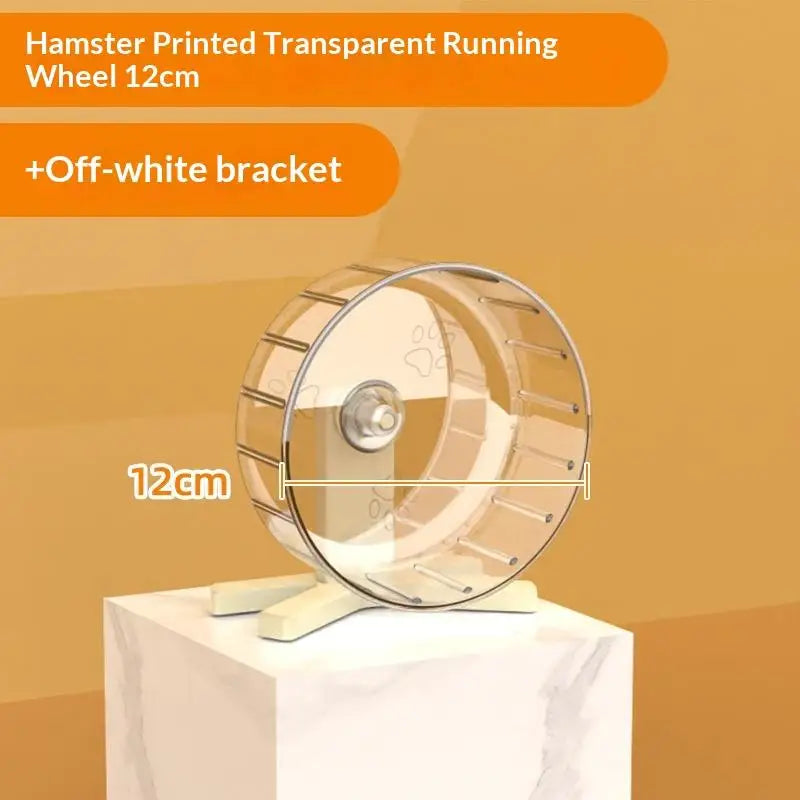 Hamster Transparent Running Wheel Quiet Exercise Toy Detachable Qme A1