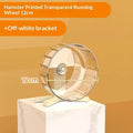 Hamster Transparent Running Wheel Quiet Exercise Toy Detachable Qme A1