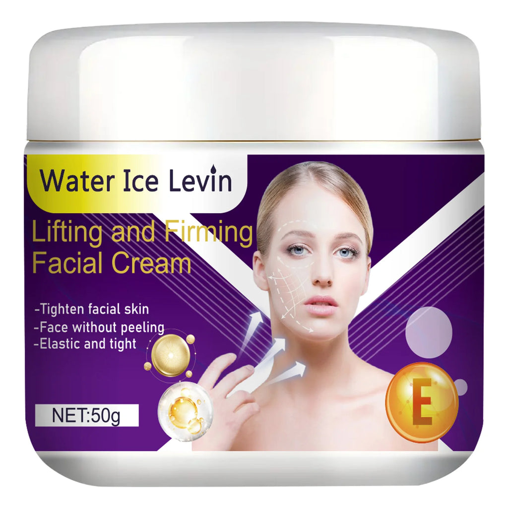 50g V-Face Cream, Instantly Lifts and Firms the Skin, Suitable for Face, Neck, and Chest in Light Beige Tones, Solves the Problem of Double Chin, Smoothes Dry Lines, and Reduces Signs of Aging Qme 50g Bottle 1 Piece