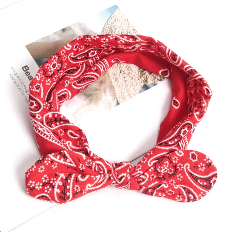 Women Elastic Soft Headbands Vintage Hairbands Workout Yoga Headband Girls Makeup Band for Face Washing Hair Bands Accessories Qme Red