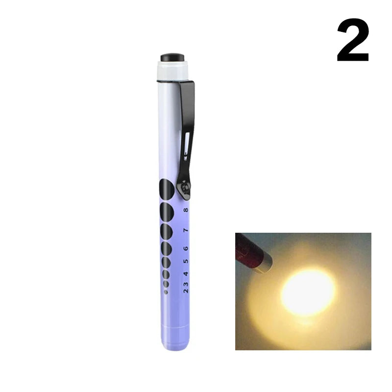 Medical Pen Light Portable Pocket LED Penlight Torch Otoscope Qme 2 Purple