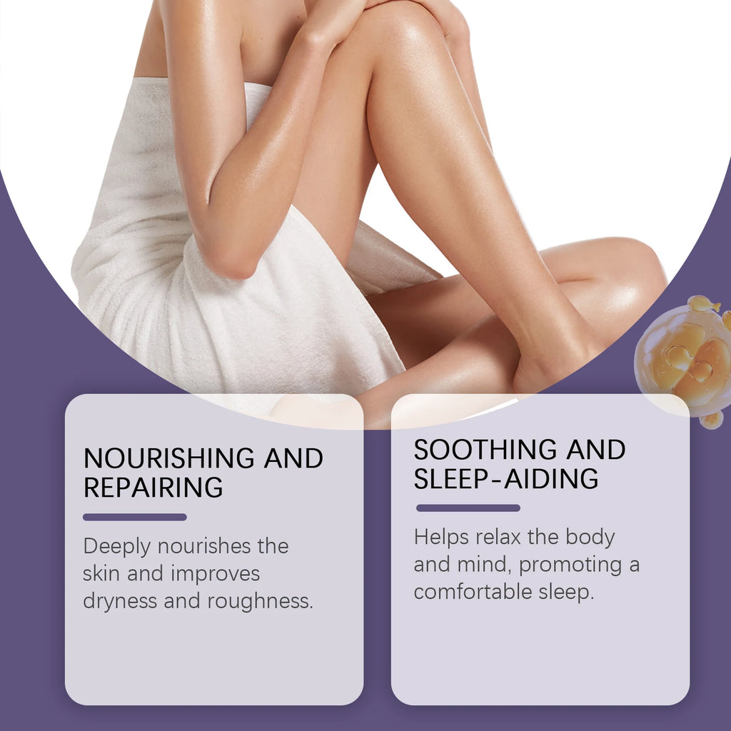 Castor Body Oil Deep Nourishing Firming Soften Smoothing Skin Relaxing Sleep Aromatherapy Essential Oil Body Massage Oil Qme