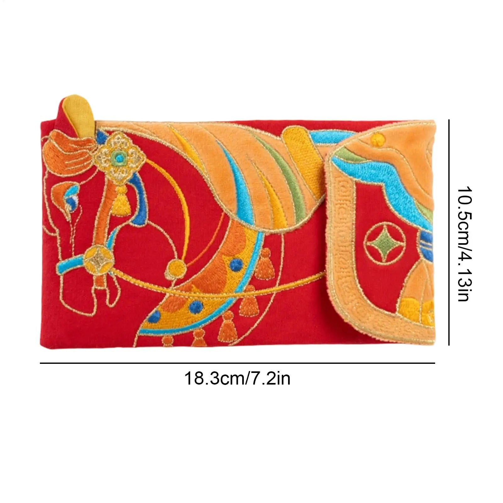 Fabric New Year Red Envelope 2026 Embroidery Fabric Money Packet Wedding Birthday Red Envelope For Adults Lovers Friends Mom Dad Qme