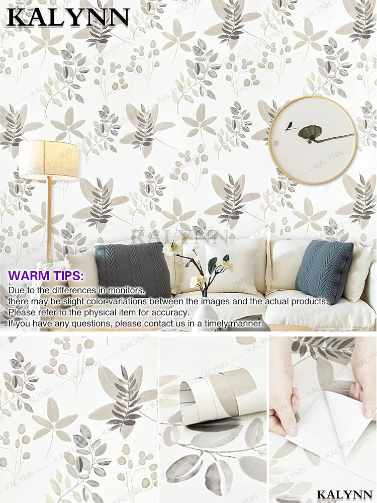Floral Wall Stickers Self Adhesive Removable Wallpaper Vinyl Contact Qme Autumn Leaves 16FTx17in(5mx45cm)
