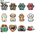 PandaHall 12Pcs Dog Silicone Focal Beads Pet Animal Puppy Silicone Beads Dog Paw Rubber Beads for Beaded Lanyards Jewelry Making Qme Default Title